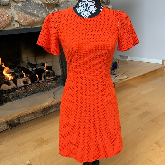 JCrew Flutter Sleeve Dress in Eyelet - Picture 4 of 7